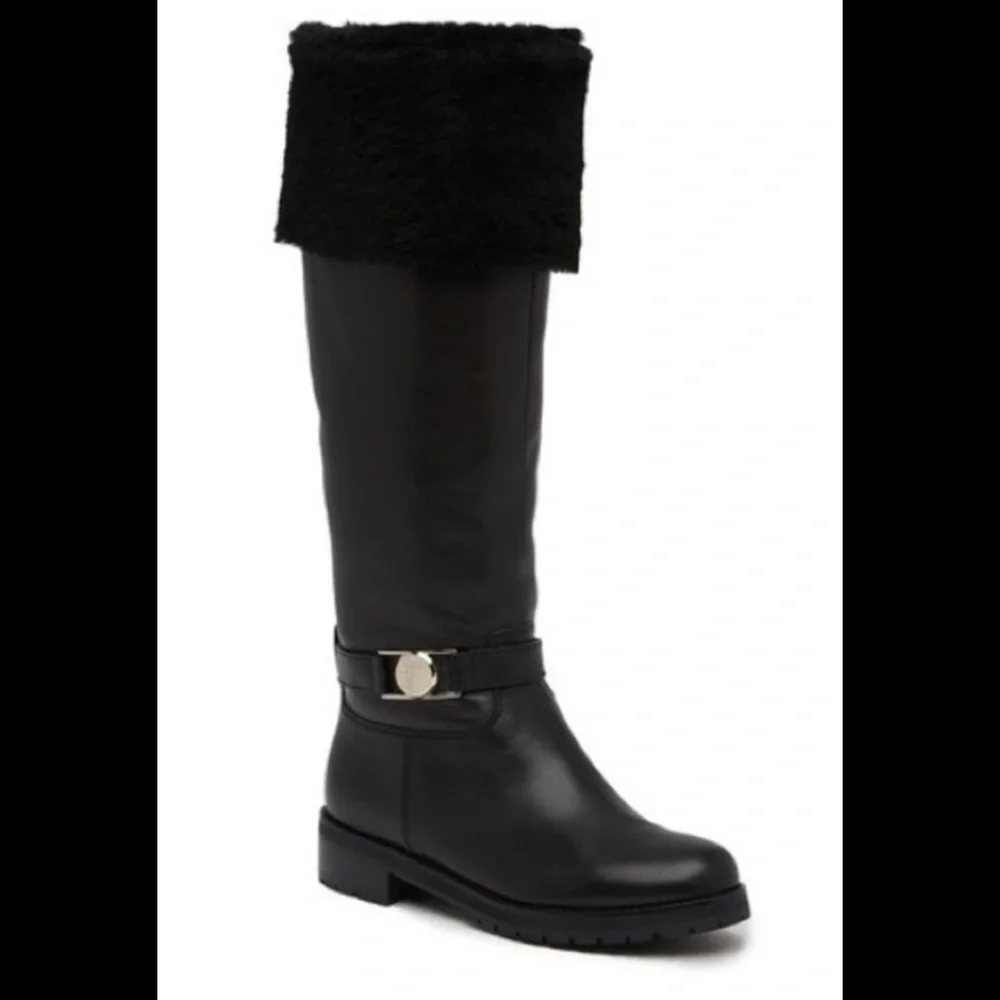 Fox fur Versace boots
